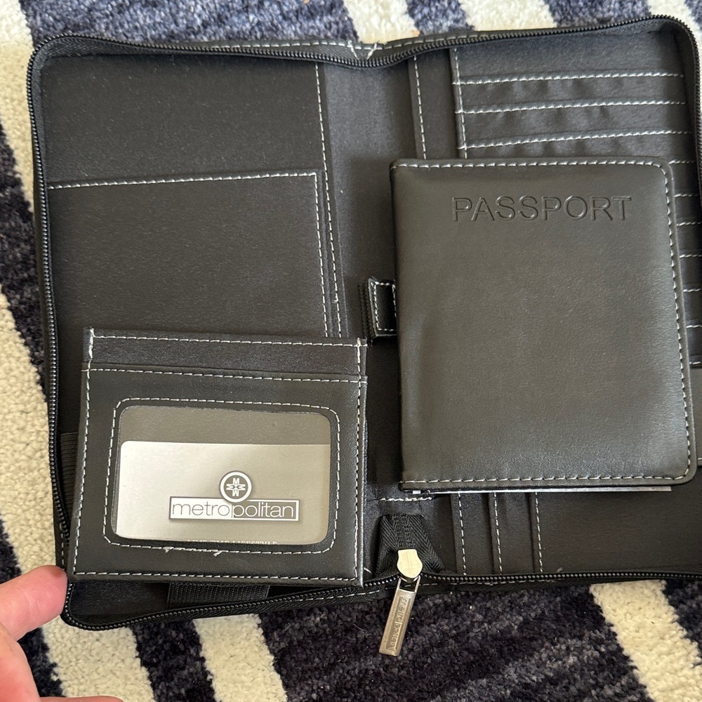 Gray Passport Holder and Wallet